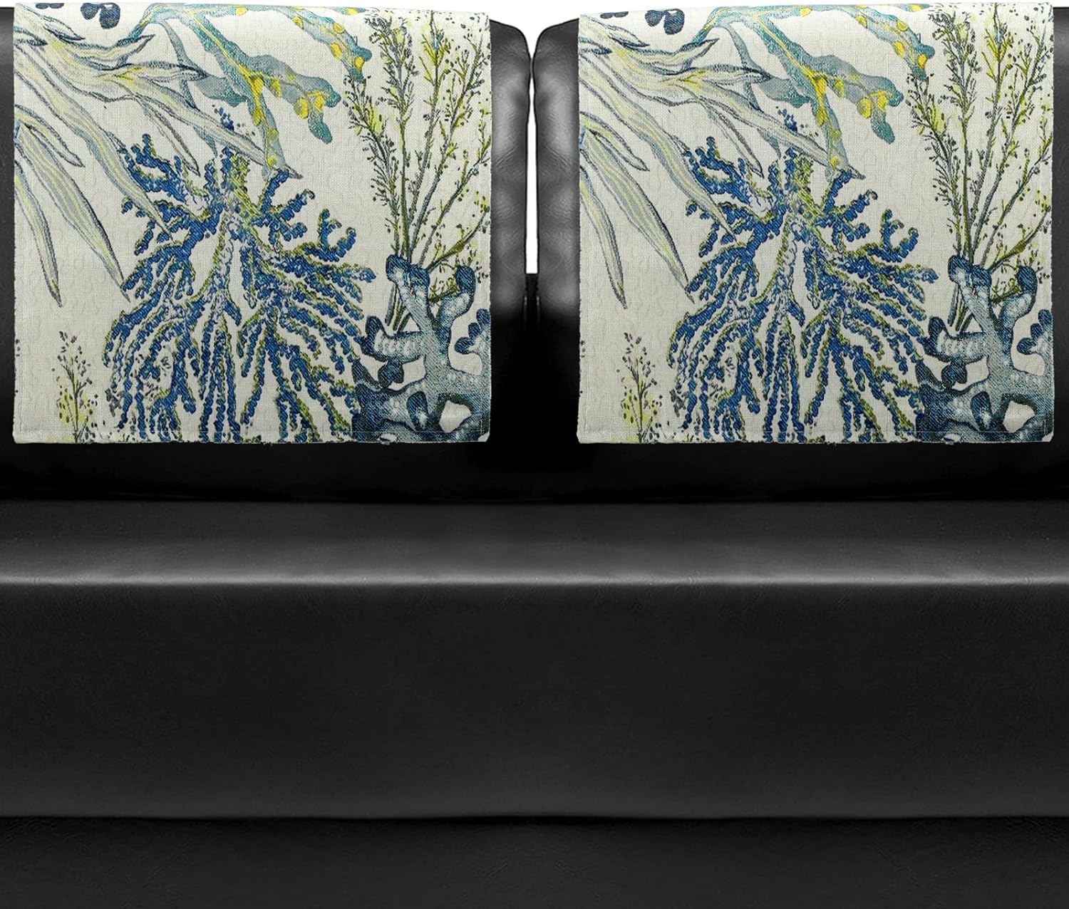 Frienda 2 Pieces Recliner Headrest Covers Sofa Headrest Protector Sherpa for Recliner Chair Couch Furniture Non Slip for Living Room (Beige) - Image 3